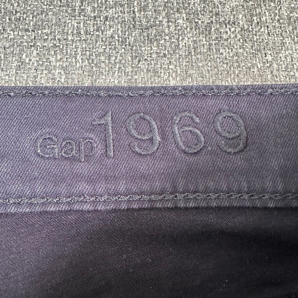 Gap 1969 Legging Jeans Navy Blue Coated Waxed Moto Skinny‎ Denim Womens Size 28 - Picture 4 of 12